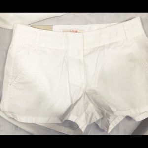 J.crew city fit chino shorts white